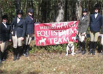 Group of students with banner